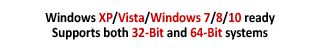 Supports Windows 32-Bit and 64-Bit Versions